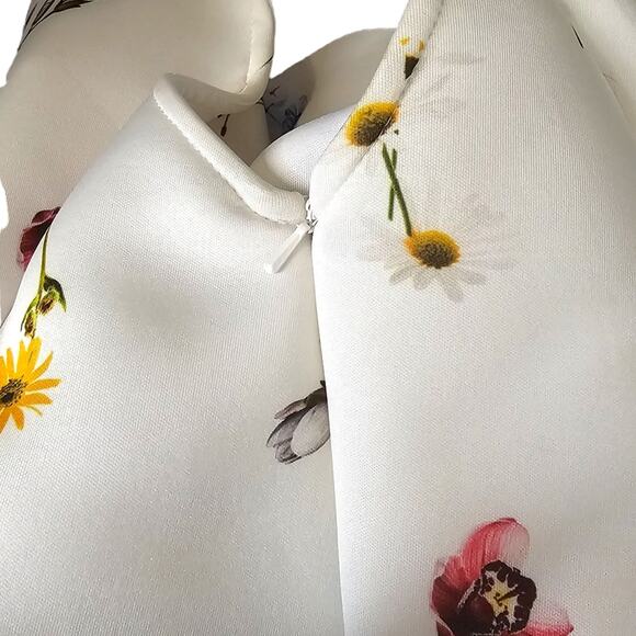 ASOS Floral One Shoulder Ruffle A-Line Mini Dress Size 8 - Picture 3 of 10